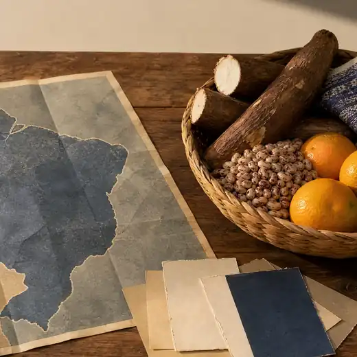 Cena editorial sobre diferenças regionais em hábitos cotidianos